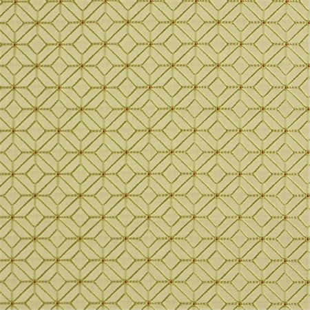 54 In. Wide Light Green And Orange Geometric Small Scale Diamonds Upholstery Fabric